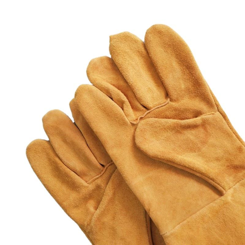 Premium Cowhide Oven Mitts - Heat Resistant BBQ Gloves