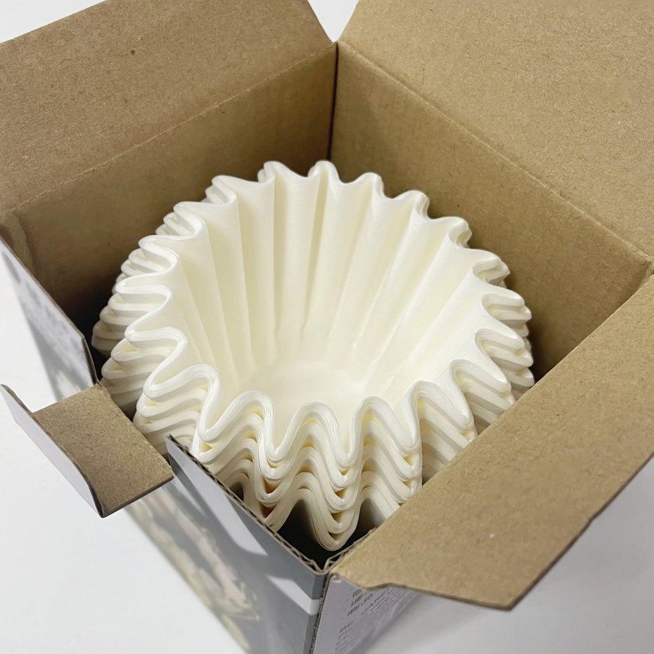 155*45mm Wave Coffee Filter Paper 50PCS/Bag for Pouring Over Coffee Dripper & Wave Dripper Barista Tools
