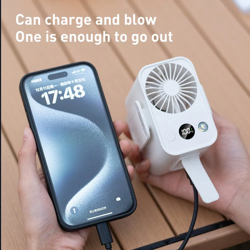 Rechargeable Waist Fan 10W Durable Large Capacity 3600mAh Mini Fan