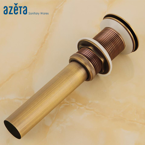 Сифон для раковины с кнопкой Click-Clack, антик