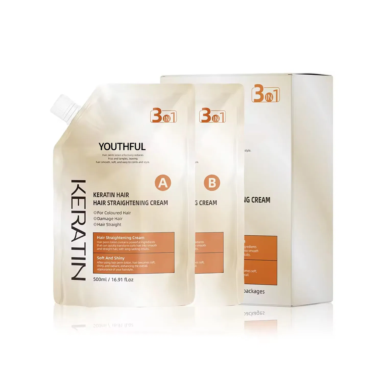 500ml Salon Chemical Perming Rebonding Hair Straightening Cream