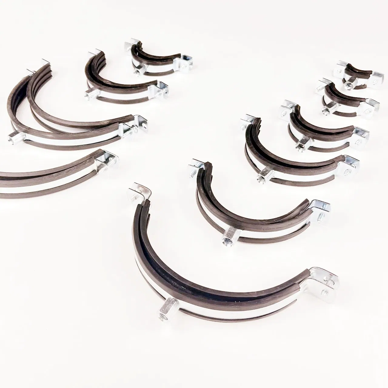 Zinc Plate Standard Heavy Duty Clip Pipe Hose Rubber Lined Steel Clip