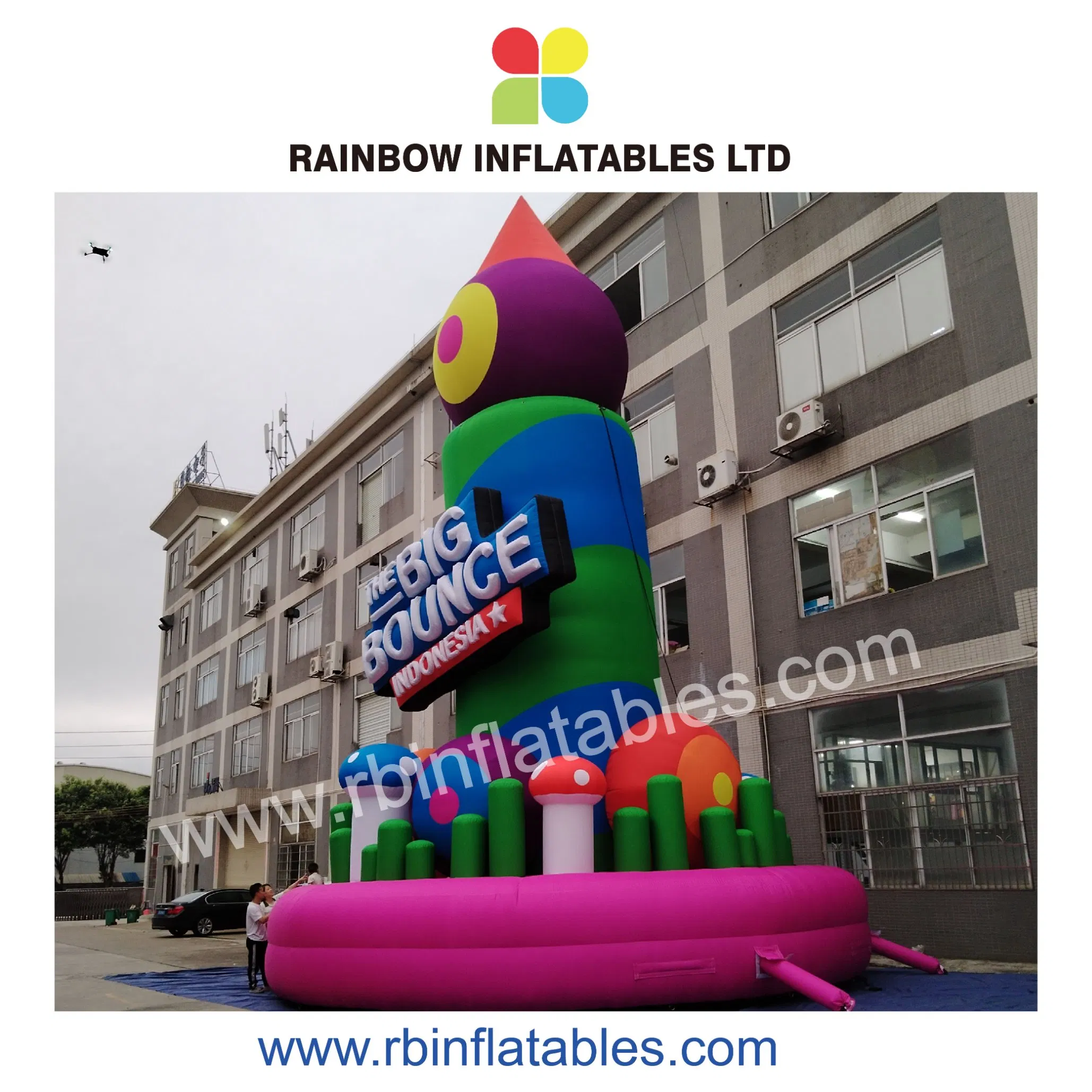 Colorful LED-Lit Fantasy Inflatable Bounce Structure for Night Events