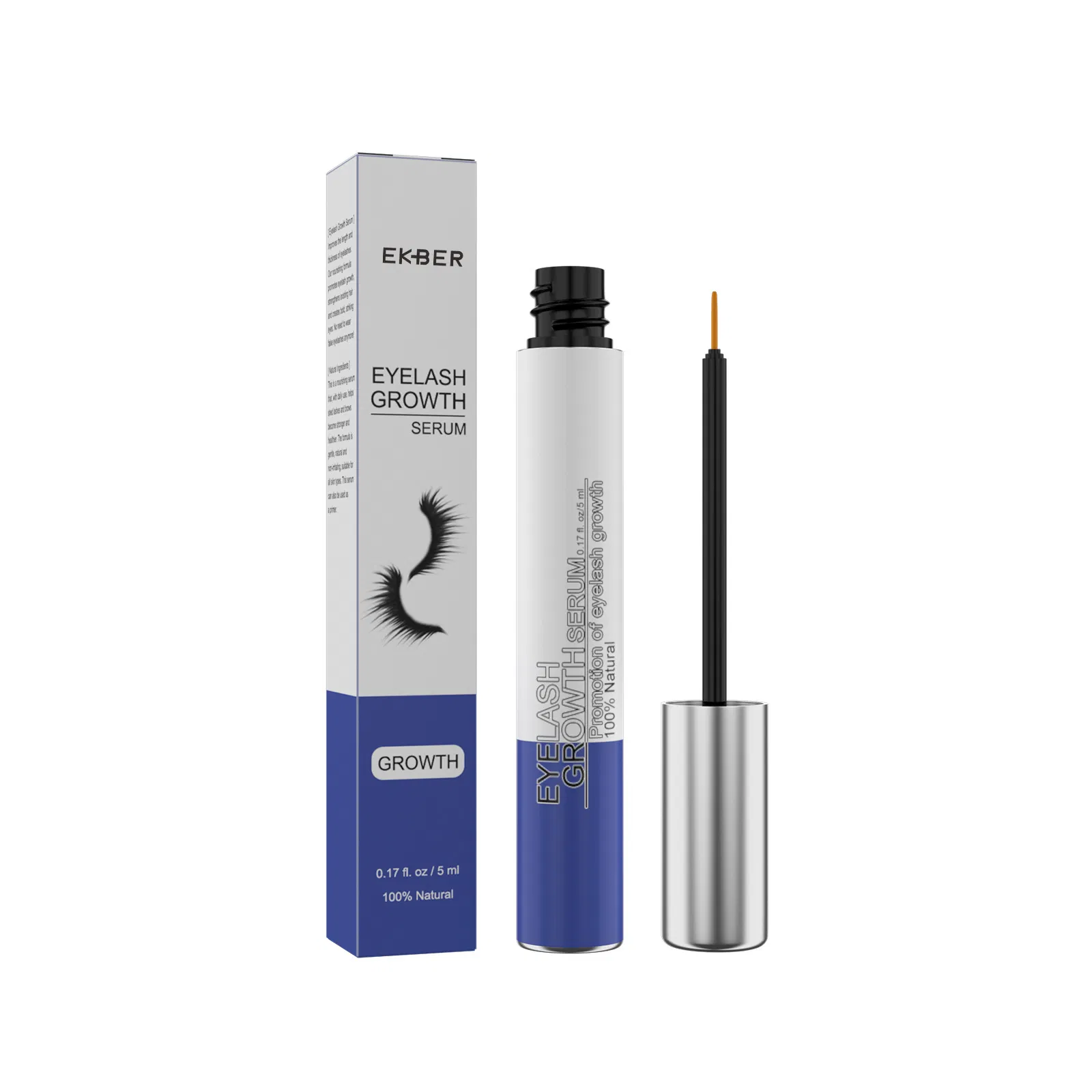 Customize Logo Organic Protein Green Algae Rapid Grow Eyelash Moisturizer Eye Lash Enhancer Growth Serum
