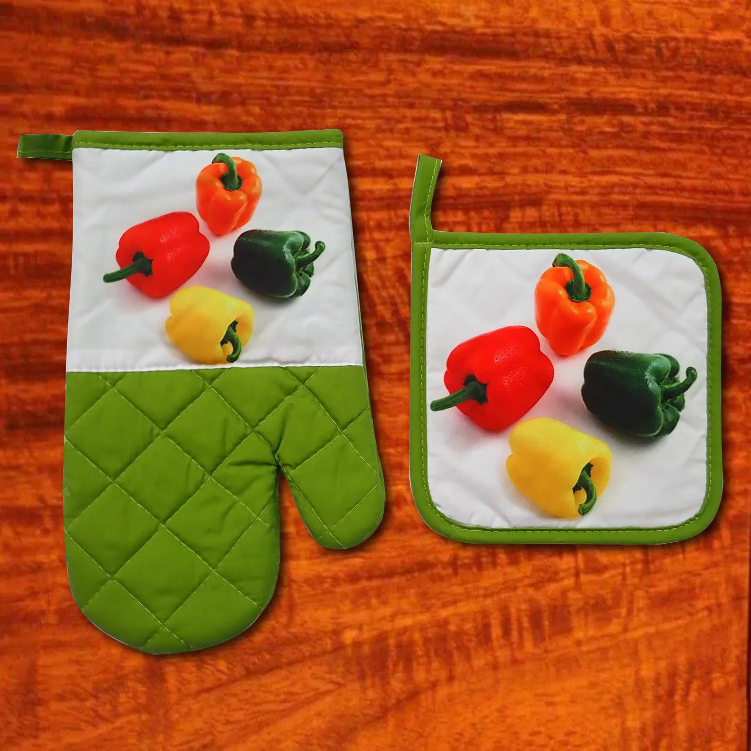 Set 2 Kitchen Gloves Insulation Cute Pad Cooking Microwave Gloves Baking BBQ Oven Potholders Mitts