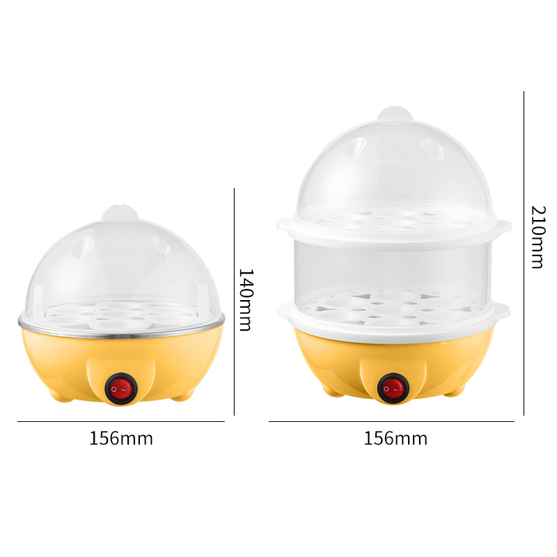 Stainless Steel Double-Layer Mini Multi-Functional Egg Cooker for Home Use