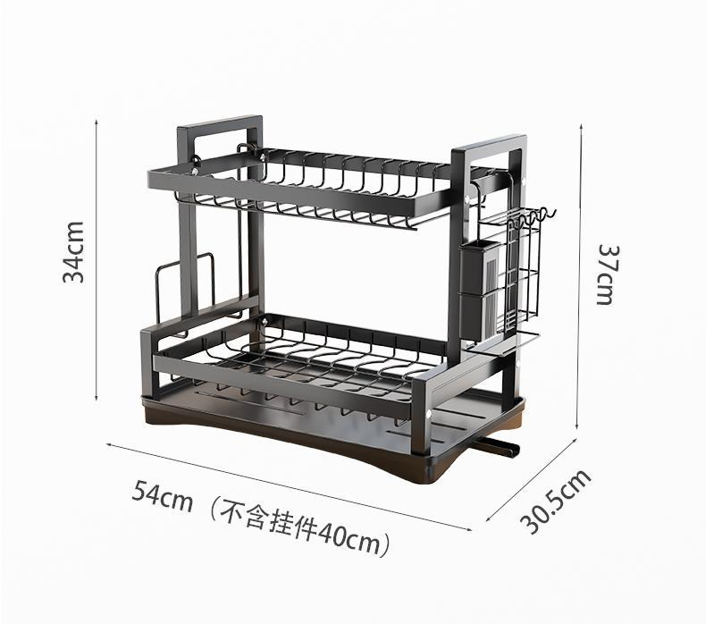 Hot Selling Customizable Detachable Thickened Heightened Stable Kitchen Storage Rack Dish Drain Rack