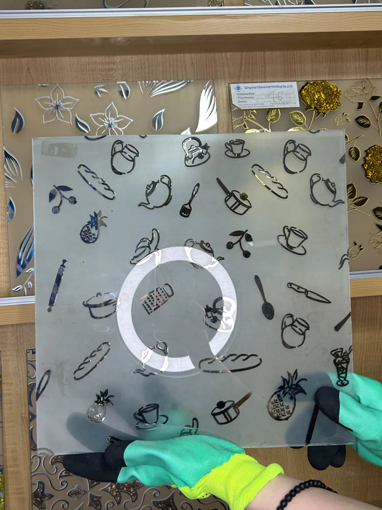 3-12mm Acid Etched Glass for Decoration/Patterned Glass/Titanium Coated Art Glass