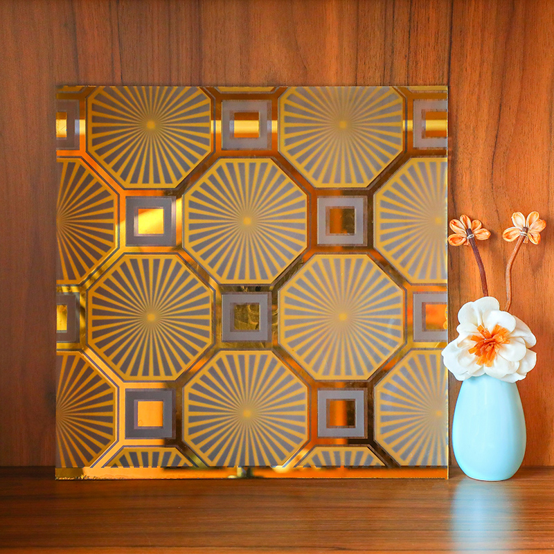 Hot Selling 4-6mm Acid Etched Lining Glass/Decorative Glass for Building or Office