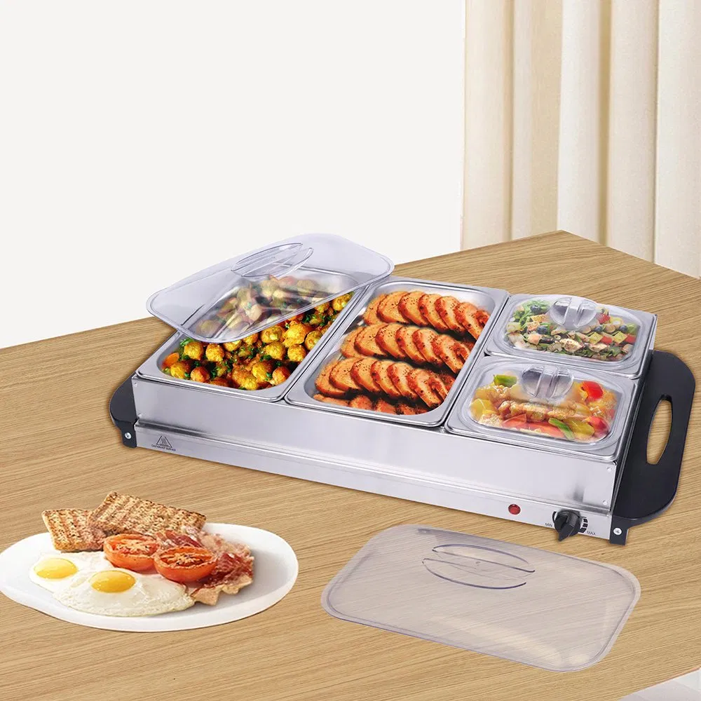 Buffet Warming Stove, Stainless Steel Electric Heating Dining Stove, Commercial Hotel Buffet Stove, Canteen Visual Basin Display