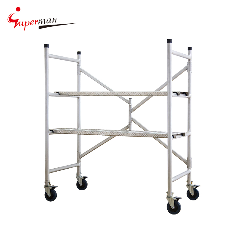 High Quality 6m Aluminium Scaffold Mobile Working Platform Foldable Scaffolding with Wheel