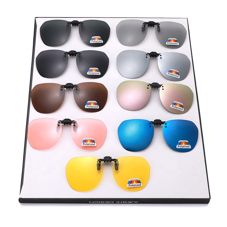 Clip-on Sunglasses Unisex Polarized Frameless Rectangle Lens Flip up Clip on Prescription Lenses Clip_Algz_1600551327