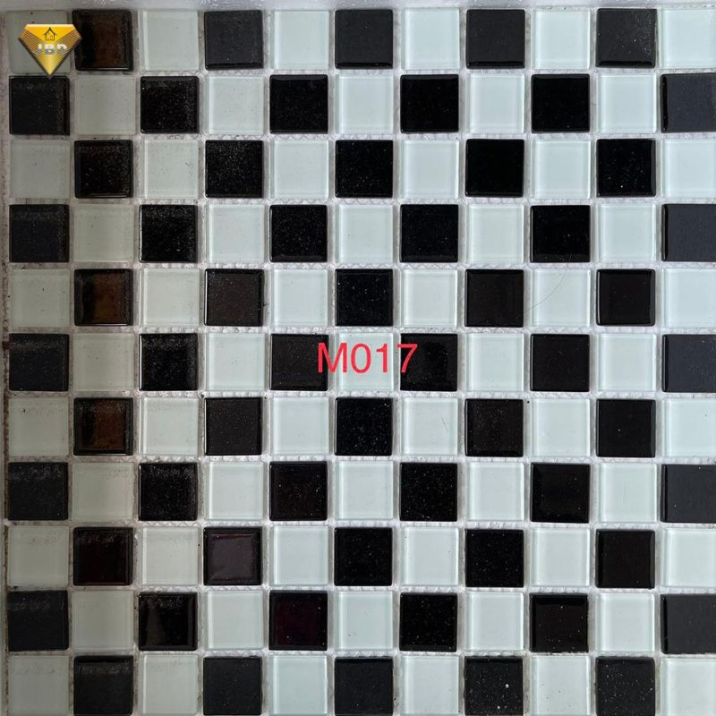 Elegant Brown Glass Mosaic Wall Tile for Living Rooms