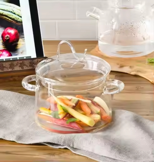 2L 1.8L Heat-Resistant Glass Transparent Glass Glass Pot Cooking Pot Home