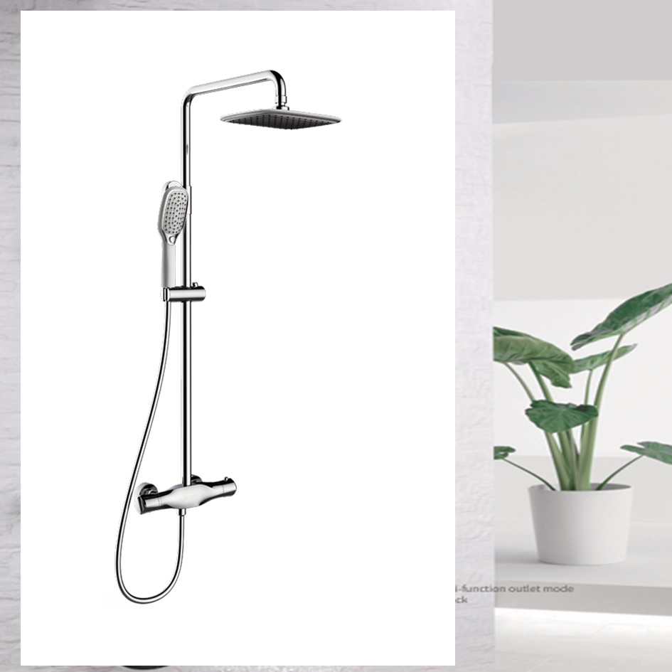 Hot Sale Shower Enclosure White Brass Wall Built-in Cold Hot Rainfall Bathroom Shower Head