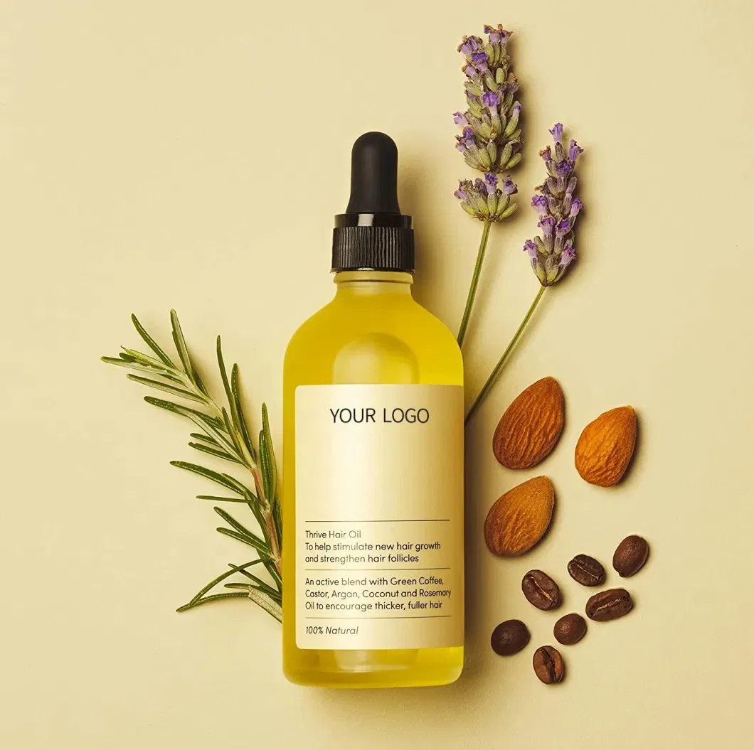 Private Label 100% Natural Rosemary Castor Oil Nourishing Scalp Elixirs Hair Care Loss Treatment Hair Growth Oil Serum