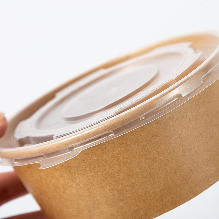 32oz Wholesale Disposable Takeaway Packaging Kraft Paper Salad Soup Bowl