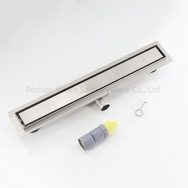 Stainless Steel Floor Drain Horizontal Outlet 700mm Linear Tile Insert Shower Drain
