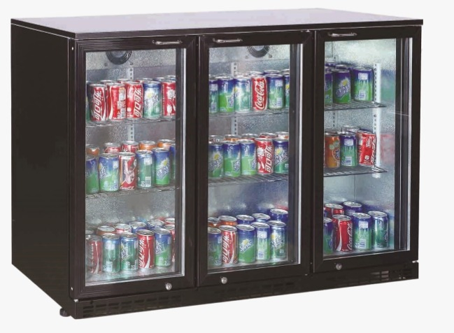 1/2/3 Doors Black Hinged Sliding Door Beer Cooler Hotel Restaurant Backbar Fridge Mini Refrigerator