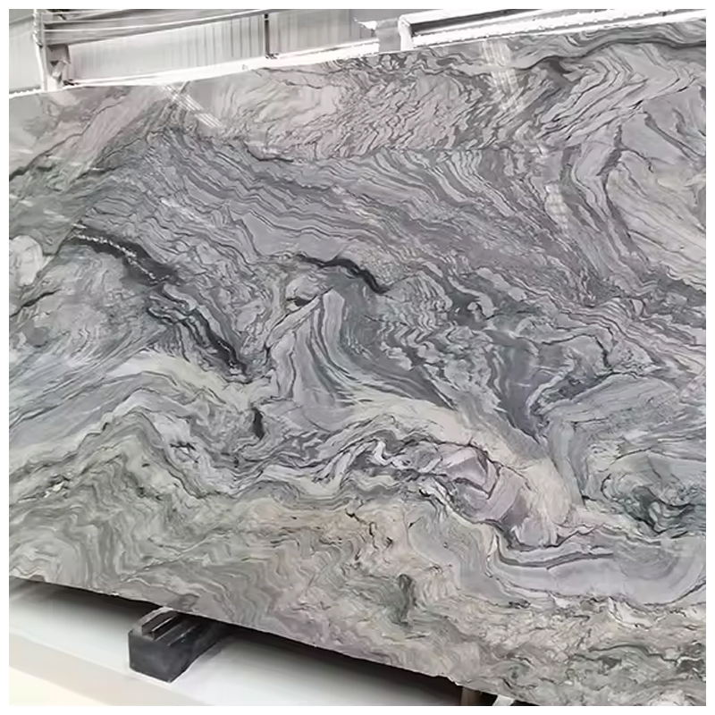 Brazilian Exotic Blue Fusion Exotic Quartzite Polished Slabs for Countertops and Tiles