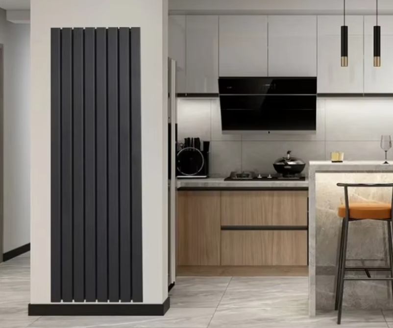 Double Flat Panel Heating Aluminum Steal Radiator Black Anthracite Color