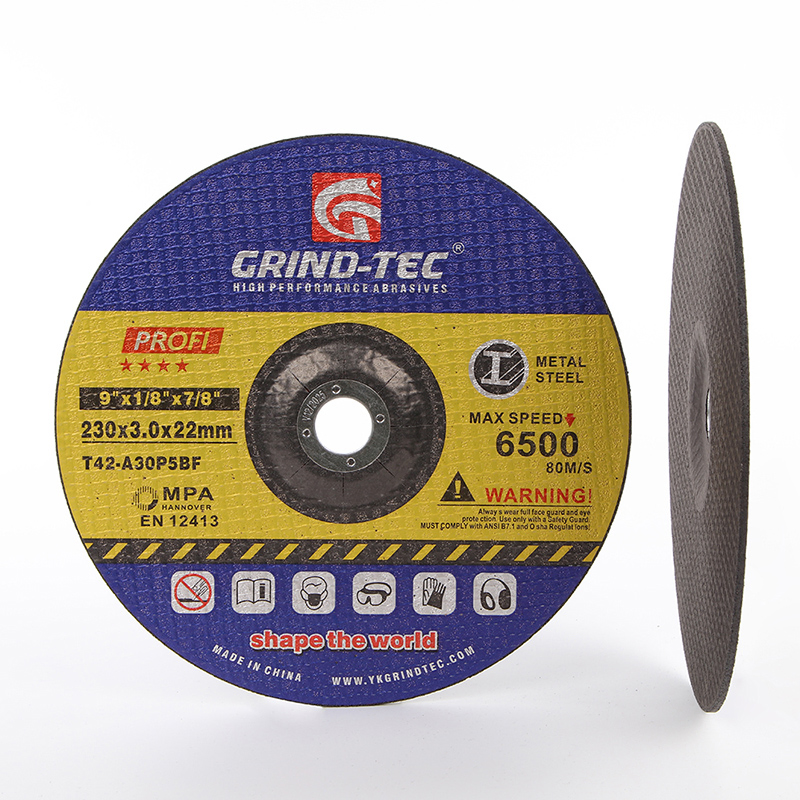 Full Label China Grindtec Abrasives 9inch 230X3X22.23mm Cutting Disc