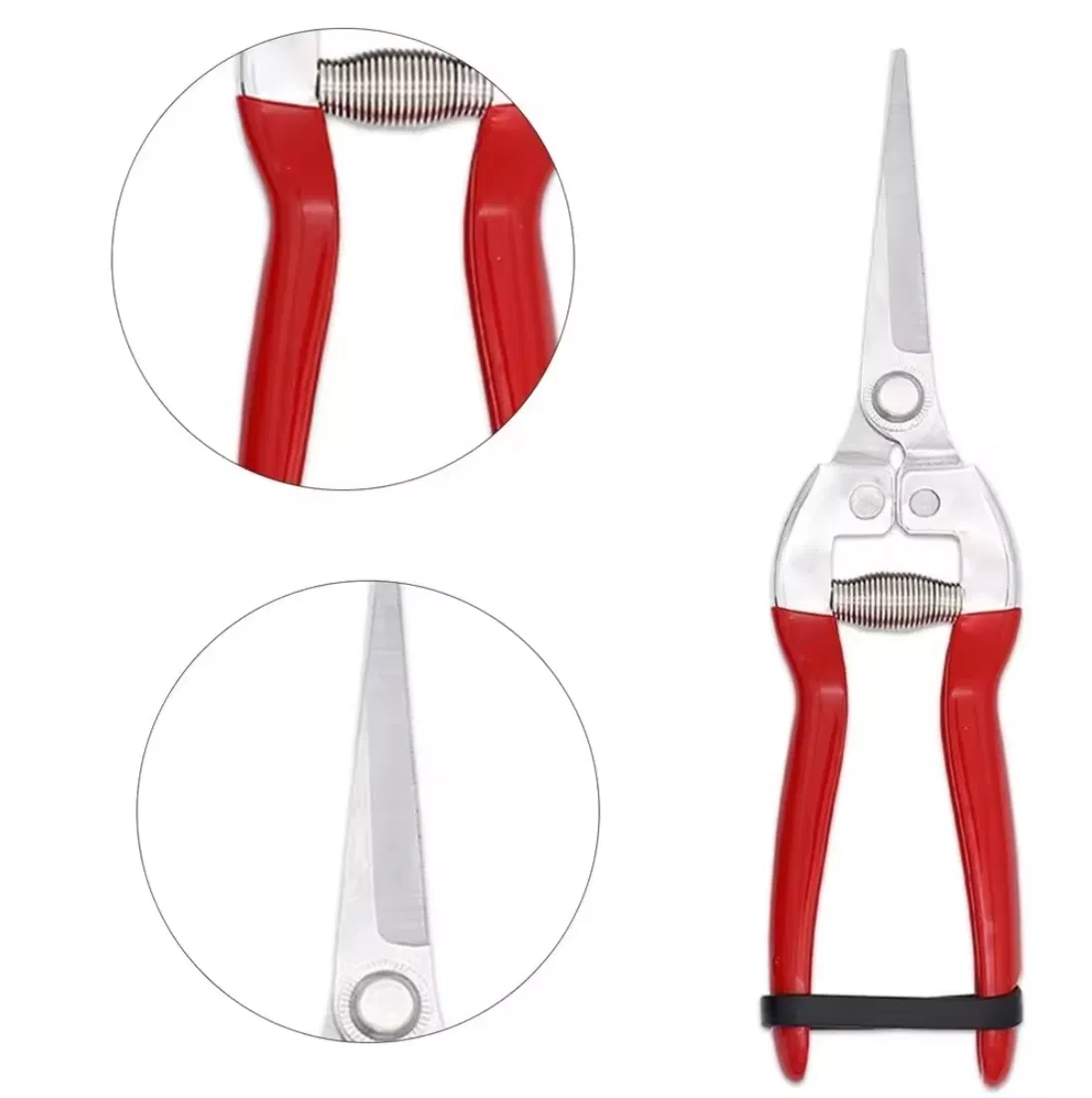 Red Rough Branch Pruning Shears Manual Fruit Tree Pruning Shears Stainless Steel Garden Scissors