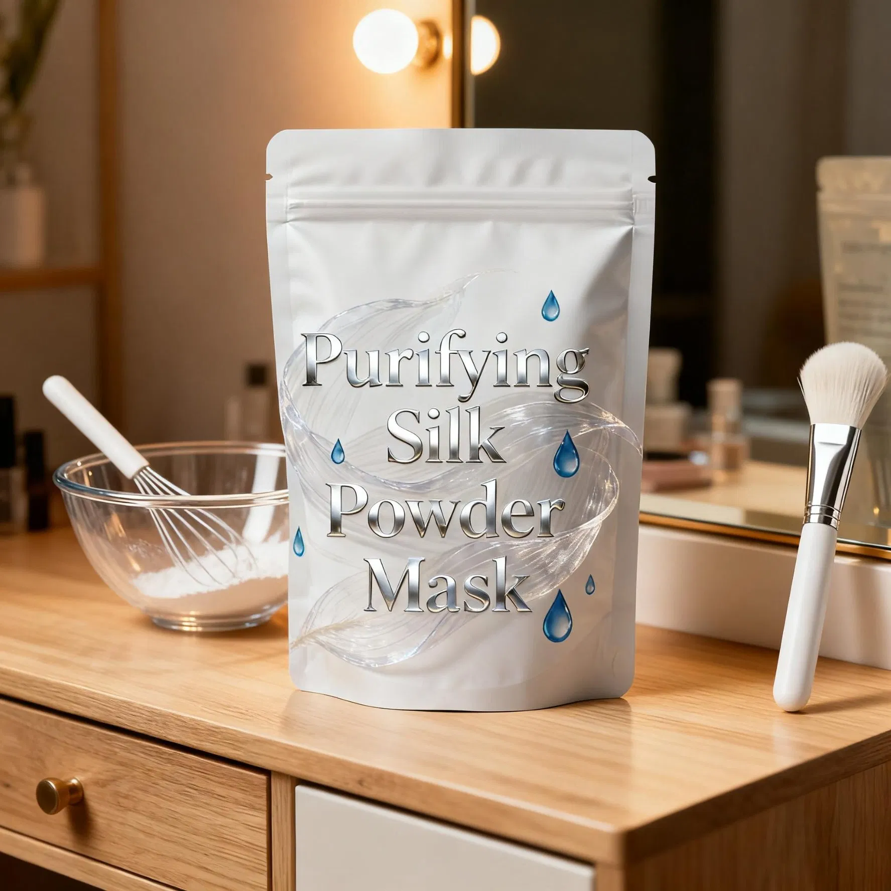 Collagen Infused Sodium Alginate and Xanthan Gum Face Mask for Fine Line Reduction and Firmness