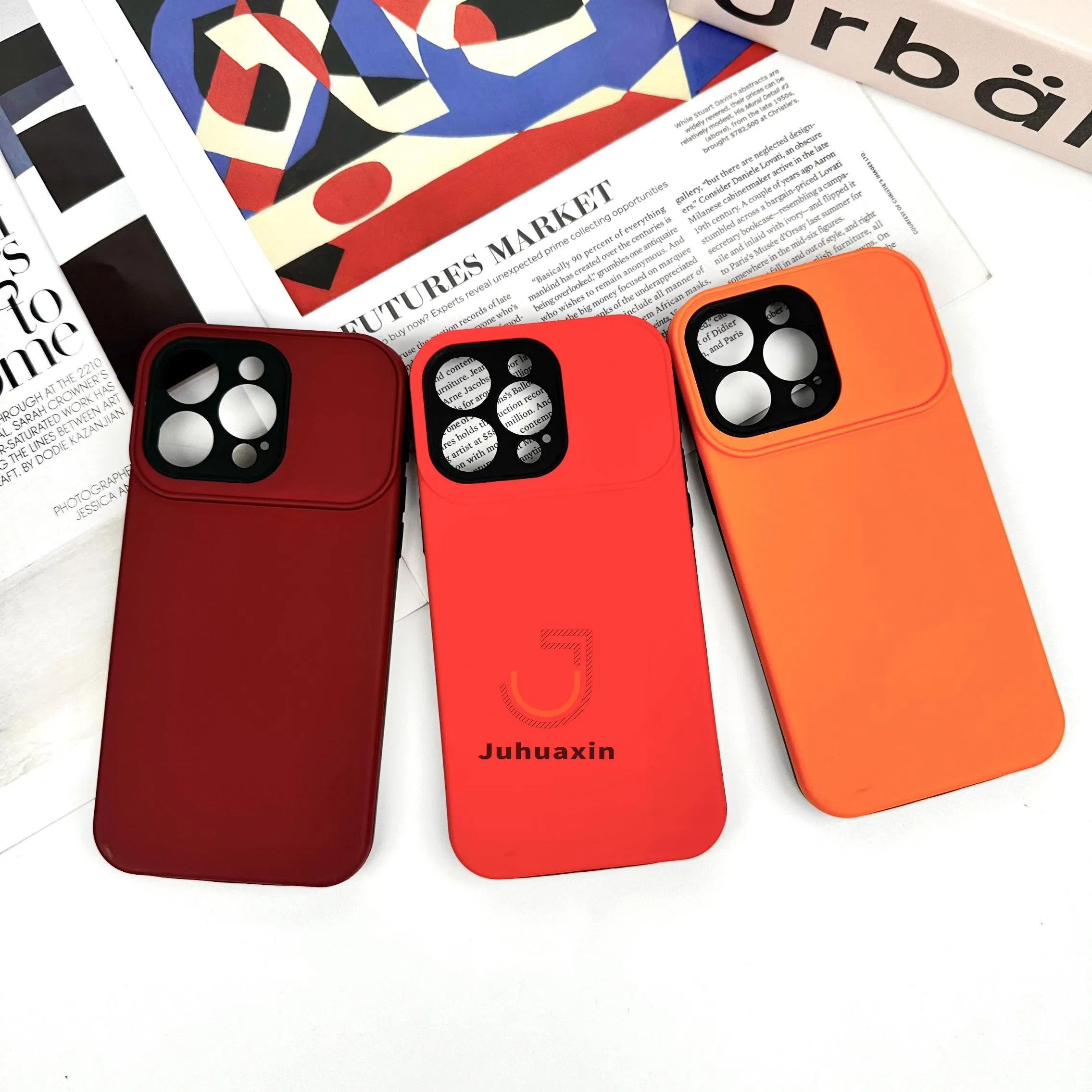 Чехол для iPhone 16 PRO Max с защитой камеры, кожаный