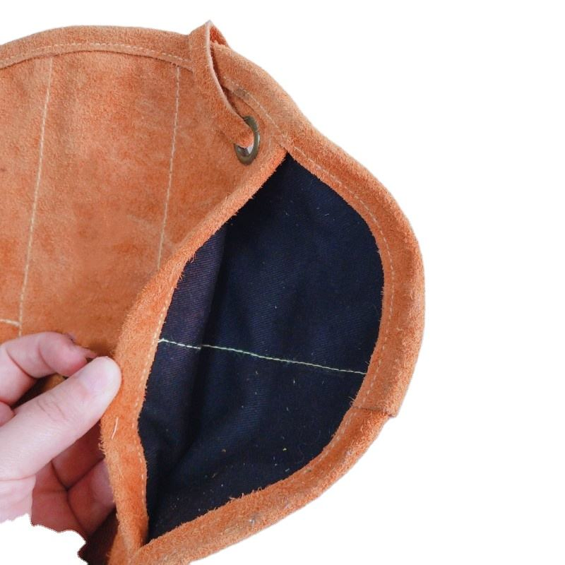 Premium 35cm Cowhide Leather BBQ Mitts for Safe Grilling