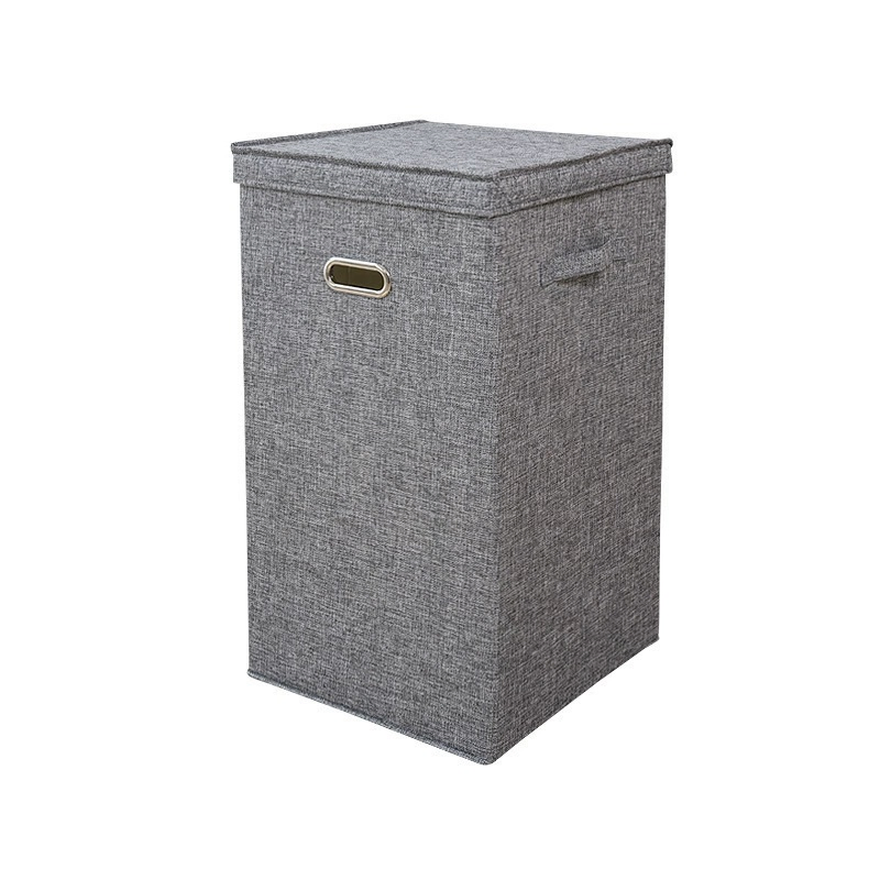 Household Item Foldable Closet Laundry Hamper Basket with Lid