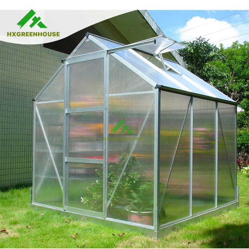 Singlespan Poly Carbonate Staging Backyard Modern Conservatory