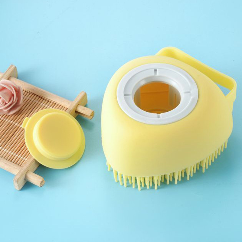 Pet Bath Brushes Massage Shampoo Dispenser Dog Grooming Silicone Shower Brush Portable Dog Shower Massage Brush