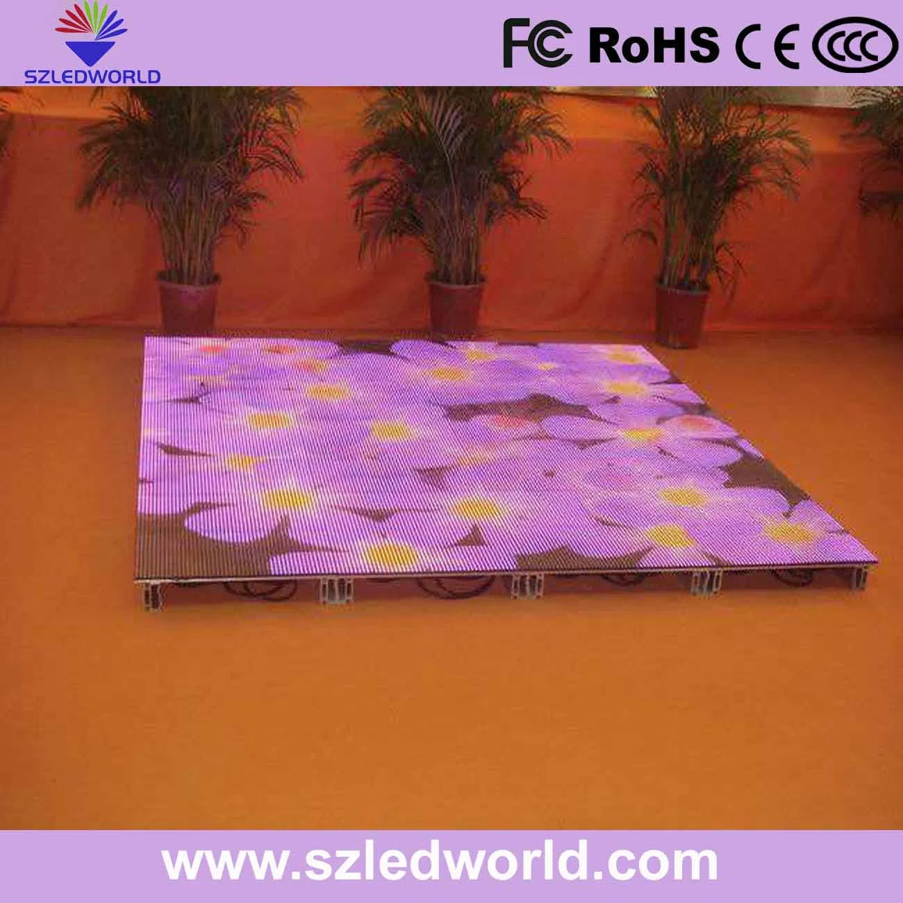 Interactive Dancing Floor LED Display Screen Panel Board 500 X 1000mm Cabinet