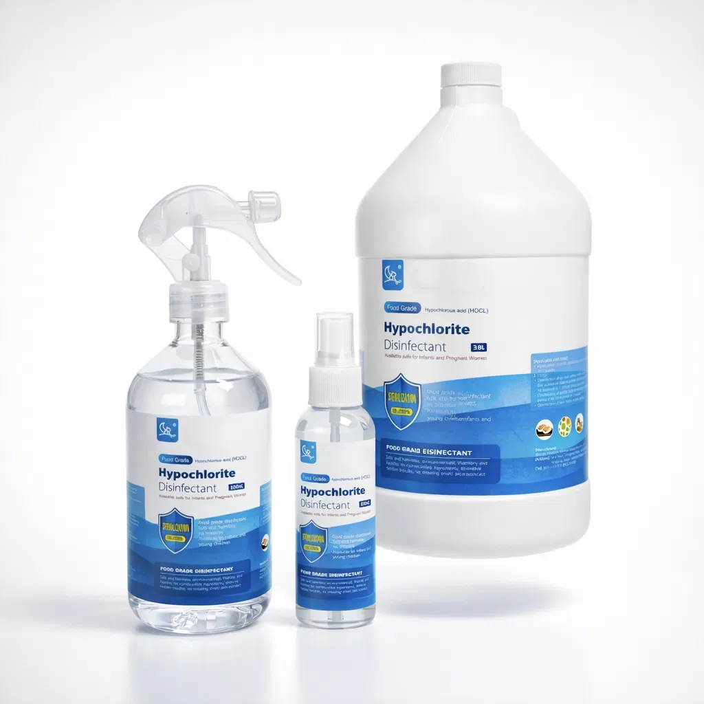Food Grade Hypochlorous Acid Disinfectant Liquid Alcohol Free 99.99% Bacteria Elimination Allergy Free for All Skin Types