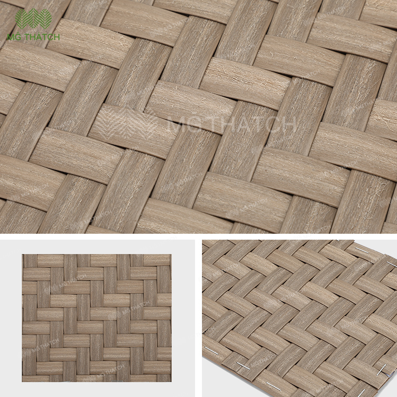 Plastic Rattan Ceiling Mat Artificial Woven Bamboo Matting