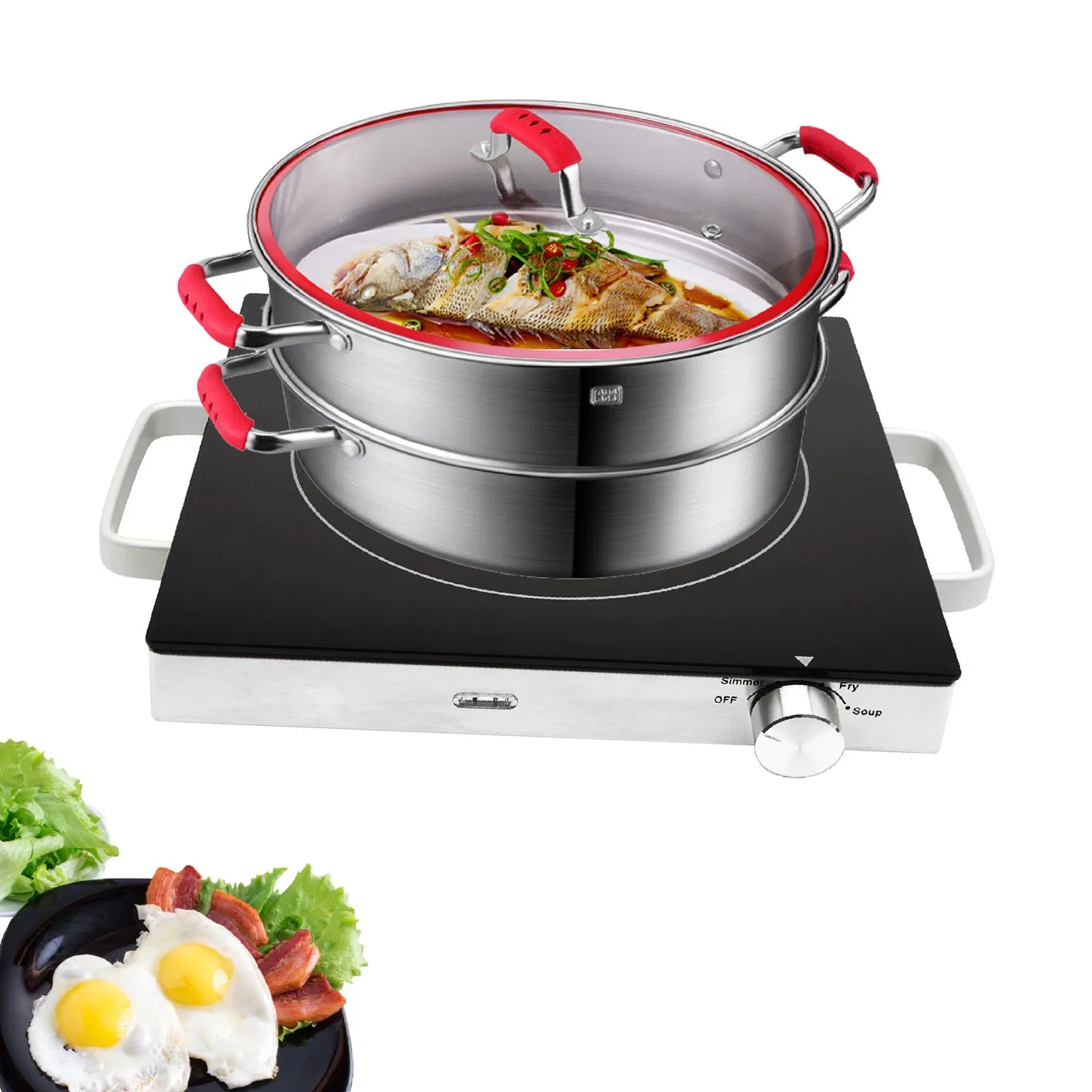 Factory Directly Supply Two Burner Electric Heater Hob Ceramic Portable Double Induction Cooker