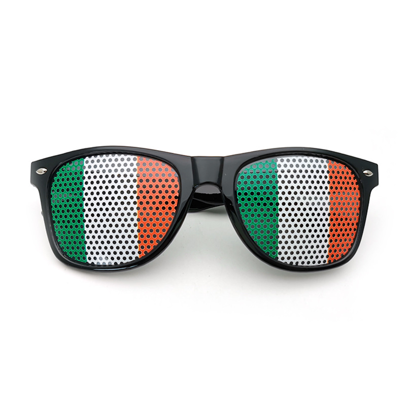 Factory Direct Sale Custom Logo Plastic France Flag Multi-Color Frame Football Fan Sunglasses