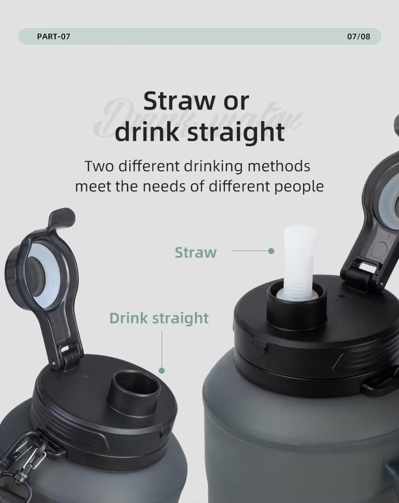 Wholesale Motivational Gym Silicone Collapsible Drinking Bottle Water with Straw