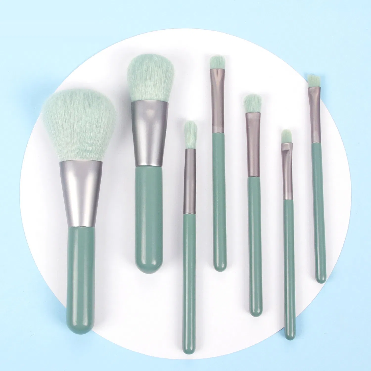 Private Label Wholesale 7PCS Premium Synthetic Vegan Brush Manufacturer Powder Concealers Eye Shadows OEM Makeup Brush Set
