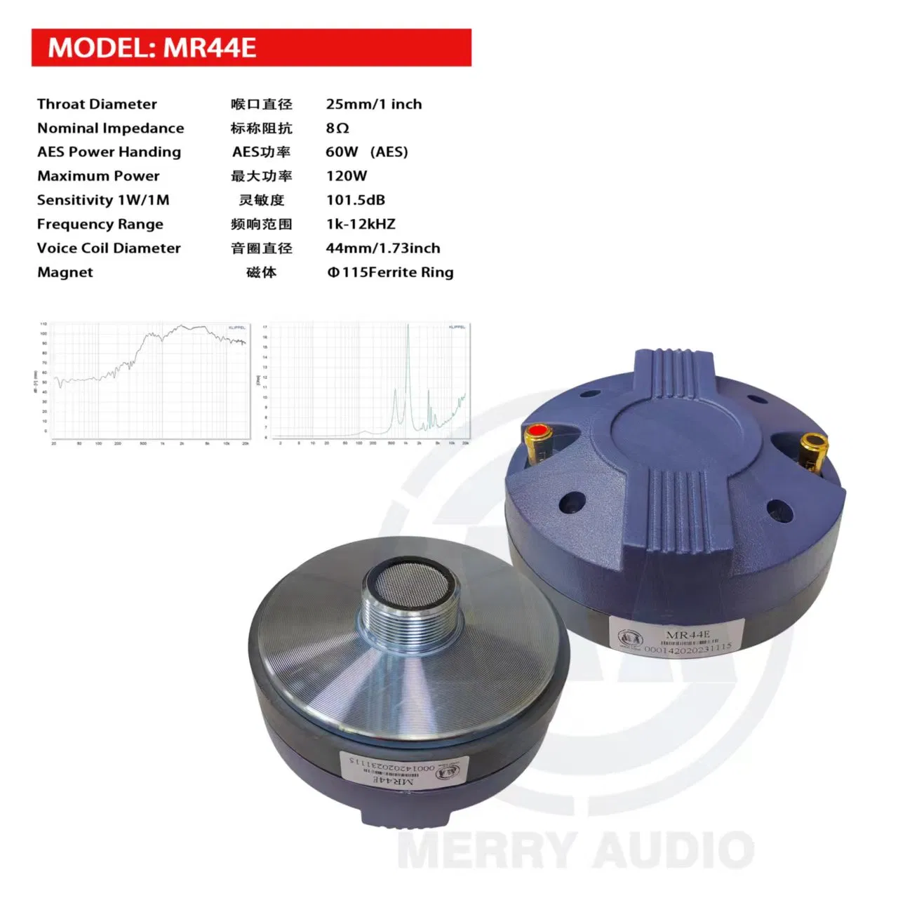 44mm Tweeter Wholesale Price Horn Driver Line Array Compression Driver Professional Speaker