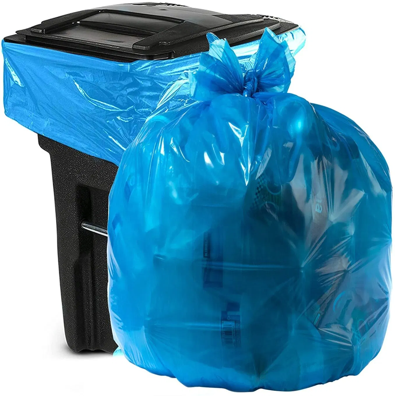 Heavy-Duty Trash Bag 240L 35 Micron/ Garbage Sack Bag with Drawstring Biodegradable