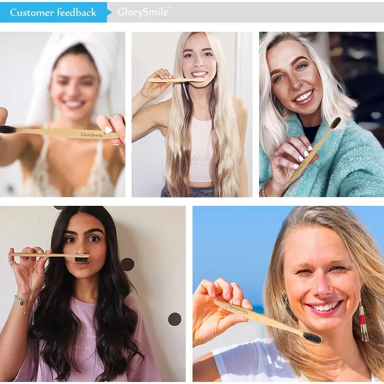 Wholesale High Quality Natural Bamboo Toothbrush Charcoal Bristle Tooth Brush for Hotel