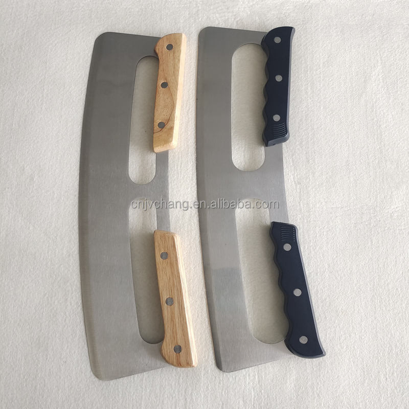 Premium 35cm Long Stainless Steel Pizza Rocker Cutter with Plastic Protective Cover
