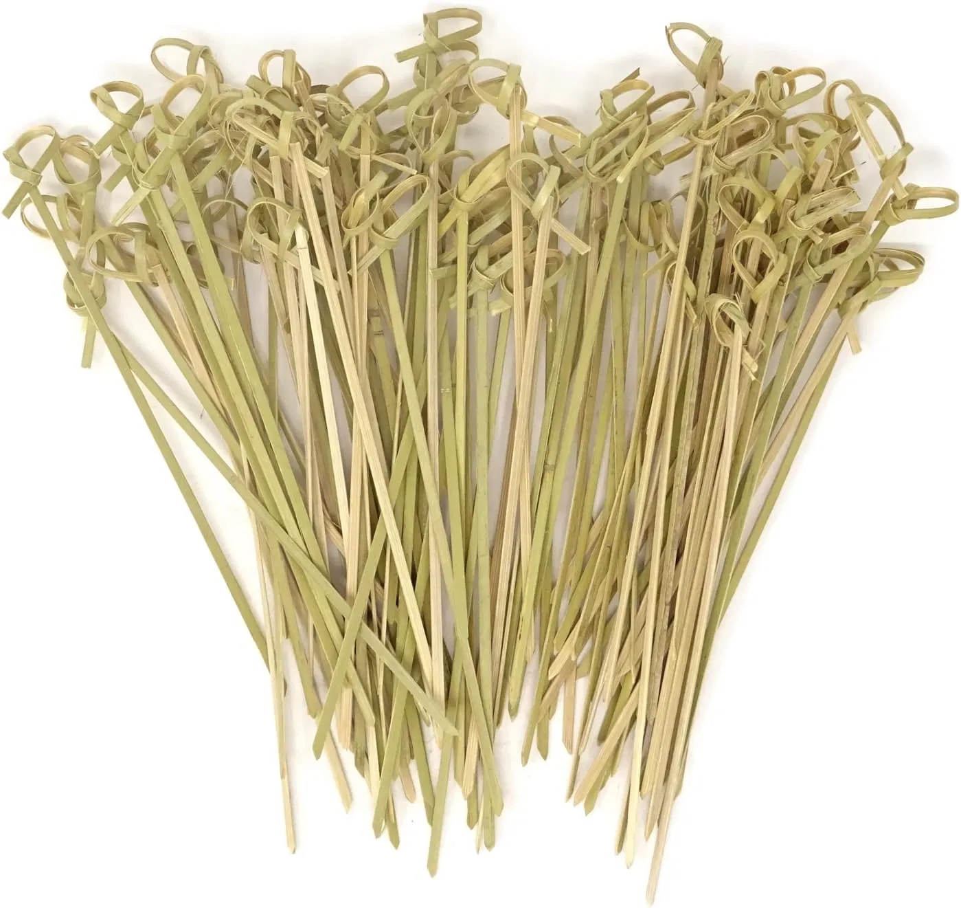 Fruit Cake Dessert Drinking Use Bamboo Sticks Skewers for Party Knot Skewer