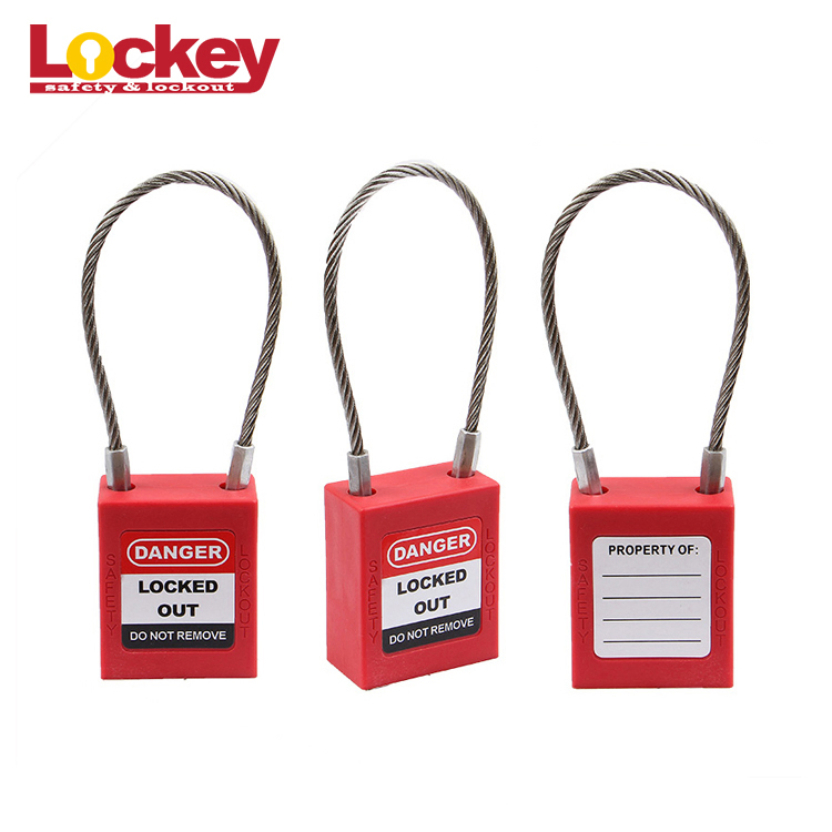 Lockey Loto Stainless Steel Cable Industrial Safety Padlock with Master Key