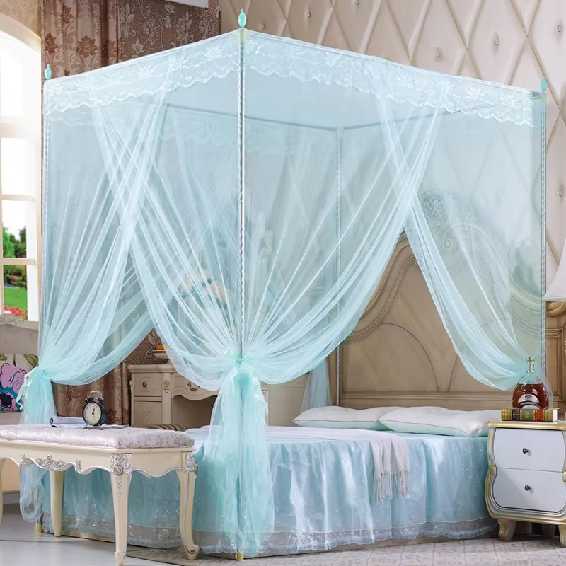 Factory Outlet Domestic Encrypted Screen Thick Bracket Three-Door Floor-Standing Mosquito Net
