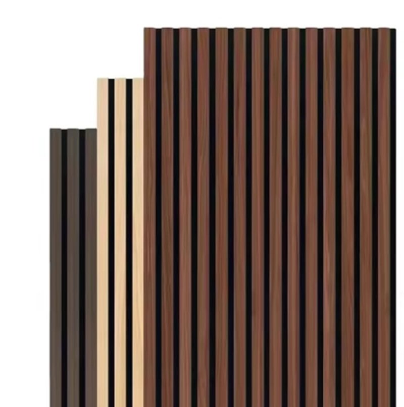 Wall Panel Wood Grain Acoustics Wall Panel for Living Room Decoration Luxury Laminate Interior Cladding Modern Acoustics Wall Panel Cold Room Panel