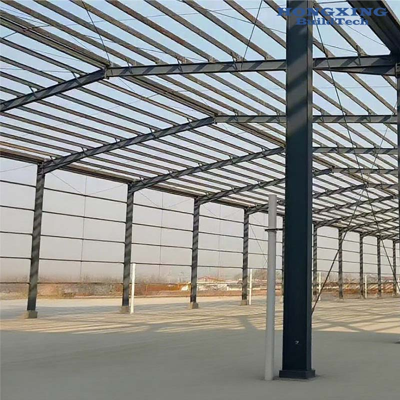 Large Span Prefabricated Steel Structure Warehouse Prefab Metal Buildings Car Workshop Factory Buildings