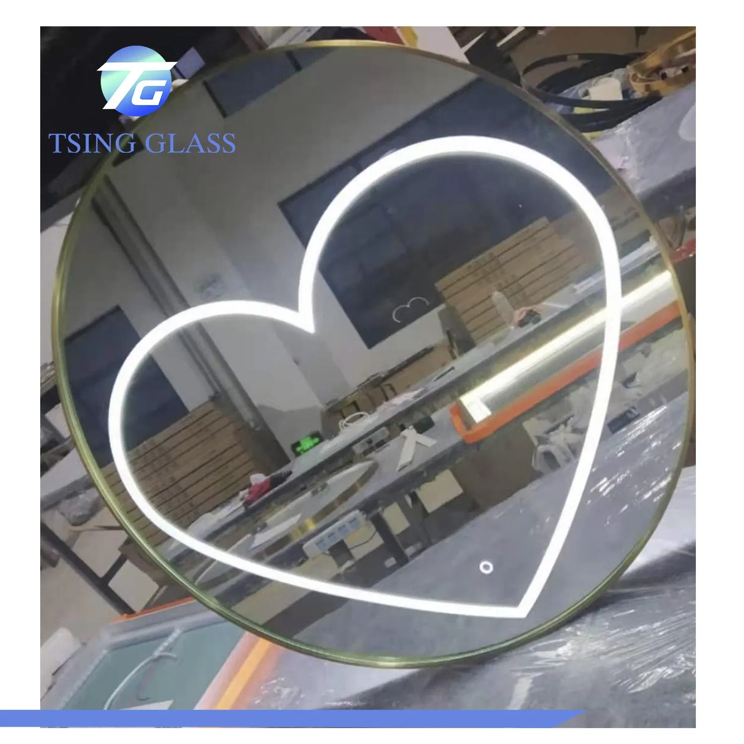 Touch Sensor Defogging Smart LED Bathroom Mirror Silver Mirror with Time/Temperature Display Smart Anti-Fog Mirror with Light Furniture LED Light